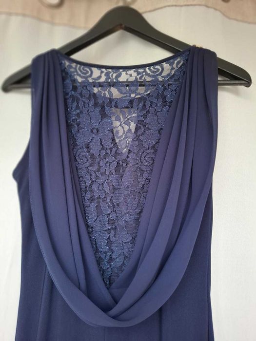 Rochie ocazie seara, marime S, bleumarin - purtata o singura data