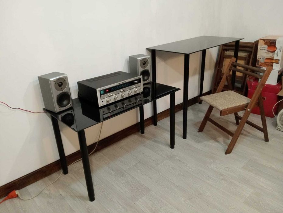 Masa sticla securizata neagra IKEA de cafea, demontabila cu H reglabil