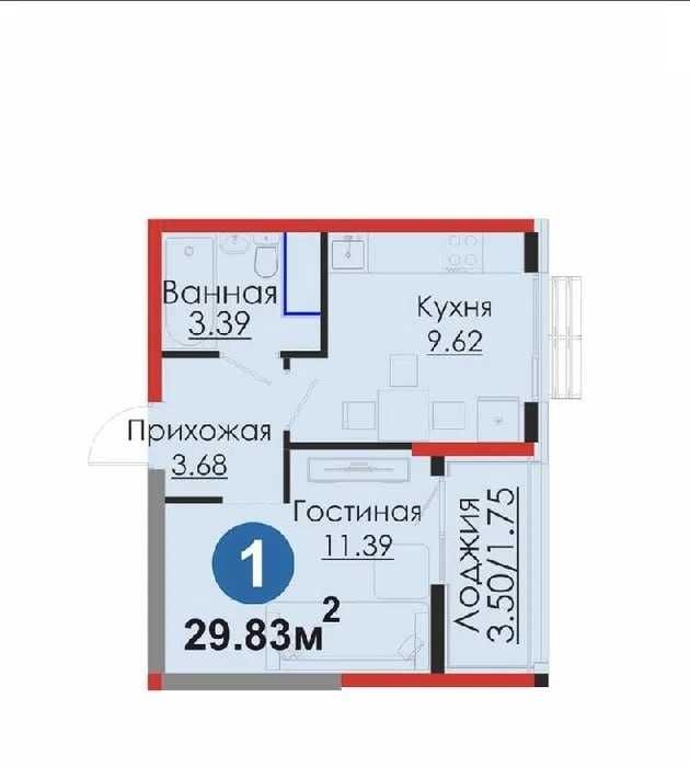 ЖК NRG Meros 1 комнатная 30м2 Коробка Ор-р Greenwich Саракулька !!