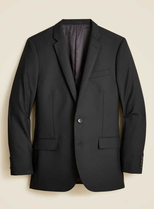 Sacou blazer slim 36 S slim Massimo Dutti NOU lana finest Italian negr