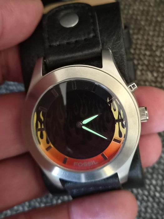 vand ceas original model f rar.ca  Nou,Fossil Big Tic Flames JR 8200 .