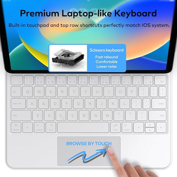 “Runelk” Magic Keyboard за iPad Pro 13 M4 калъф с клавиатура