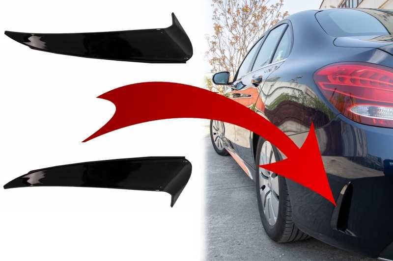 Set Flapsuri bara spate AMG Mercedes C Class W205 (14-17) negru lucios