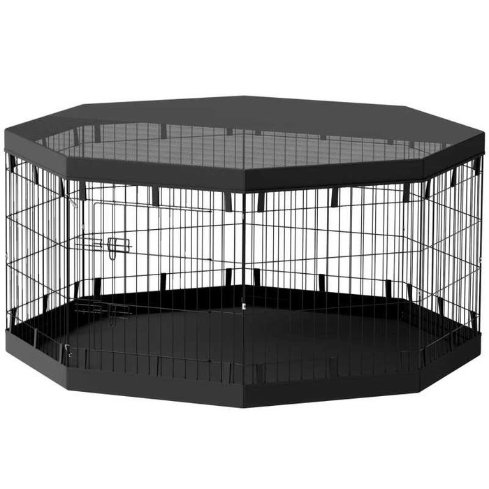 Кошарка за кученца PawHut, височина 76 см/приблизително 2,5 м², 8 панела