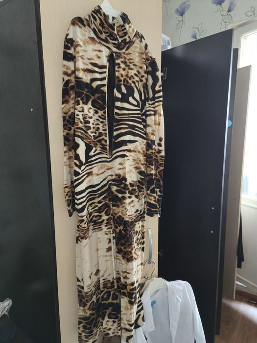 Длинное платье леопардовый