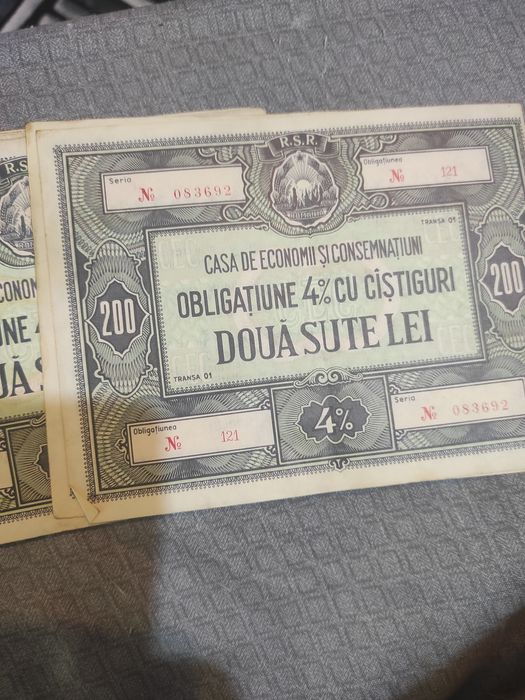 Obligațiuni Cec vechi