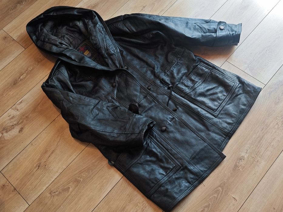 Cardigan Geaca Bomber piele L 52 ADA cu gluga  Quebec
