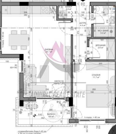 Продава се Двустаен апартамент в Варна, Владислав Варненчик - 75 кв.м за 1292 €/кв.м - Снимка #2