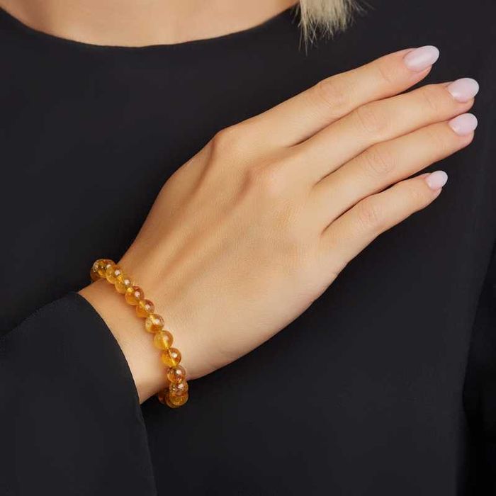 Цитрин браслет для мужчин и женшин