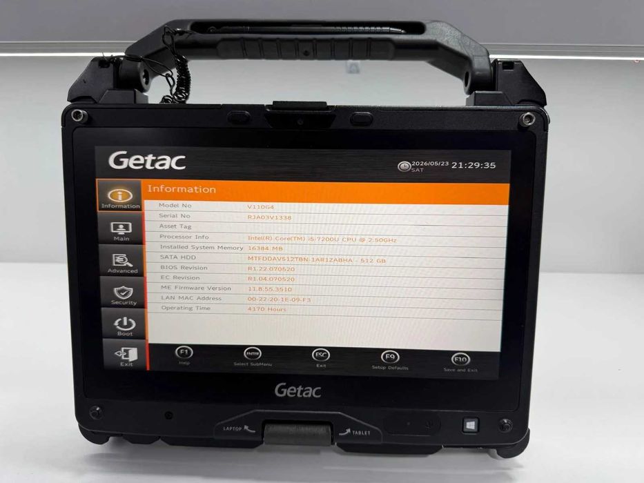 Laptop diagnoza auto GETAC v110 g4 Fully Rugged i5-7200U SSD 512Gb 16GB Ram SH