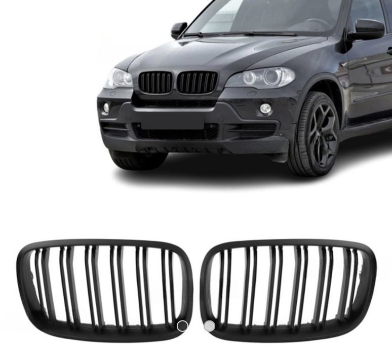Двойни Бъбреци за BMW X5 X6 E70 E71 М бъбреци Бмв х5 х6 Черен гланц