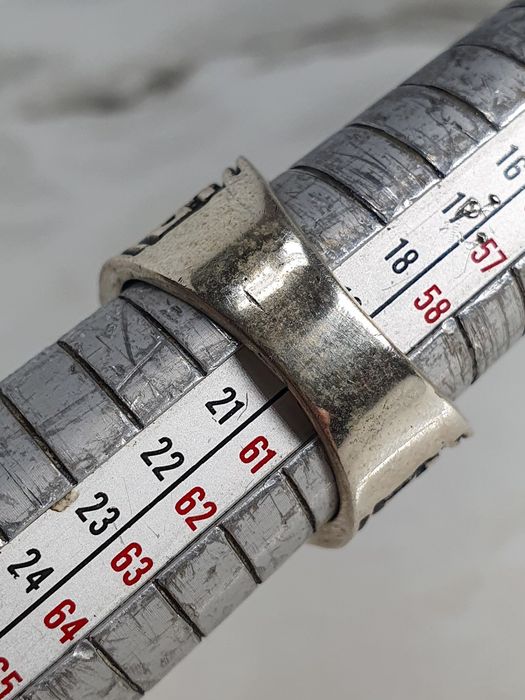 Inel tip pecete (signet ring) bărbătesc din argint 925 cu onix albastru – mărimea 60 – 13,92 g