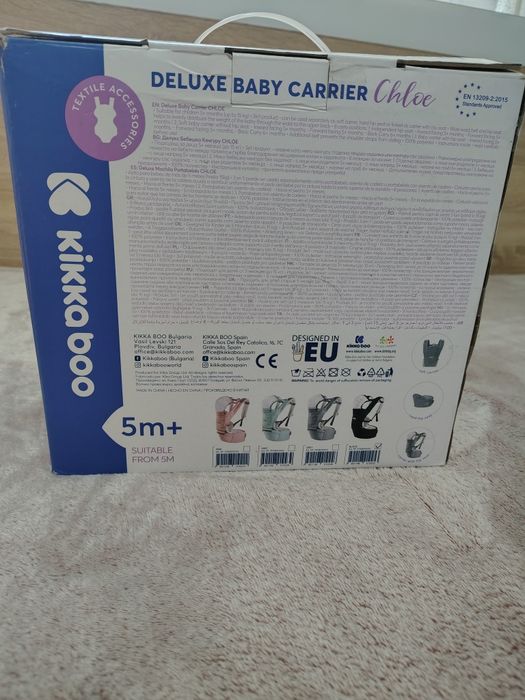 Детско кенгуру KikkaBoo Chloe 3 в 1 - Черно