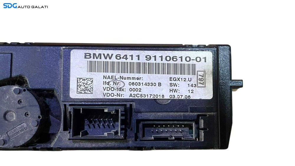 Panou Modul Unitate Comanda AC Aer Conditionat Clima Dublu Climatronic BMW Seria 3 E90 E91 2004 - 2011 Cod 9110610 [LC1249]