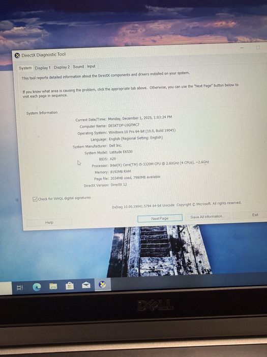Vand Dell latitude E6530 I5