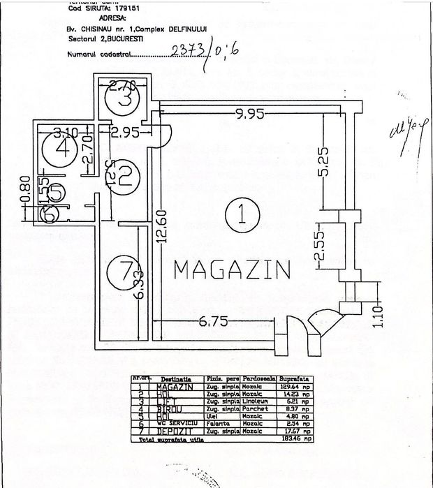 1050 €/mp | 360 mp |   PROPRIETAR- spatiu inchiriat-cu 2000 Euro-luna
