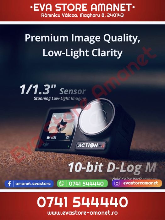 Camera video sport DJI Osmo Action 4 Essential Combo 4K120