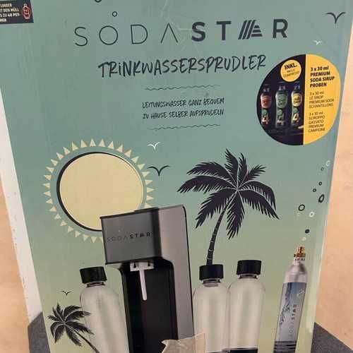 Sodastar машина за газиране на вода като нова с цилиндър и 3 бутилки
