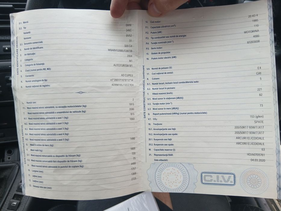 Vand urgent bmw 346