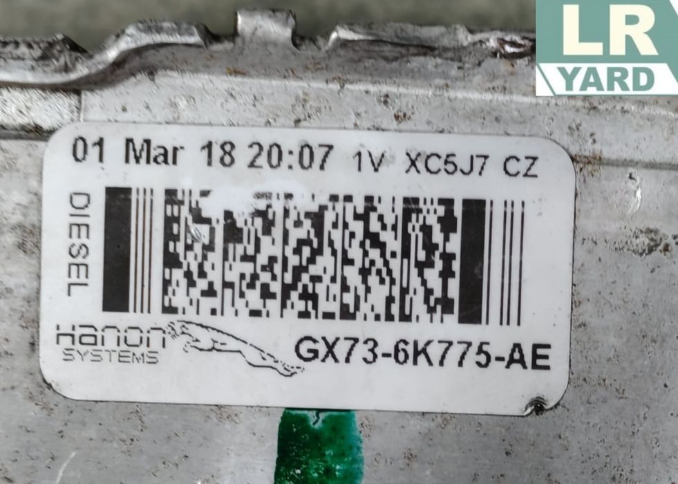 Radiator intercooler 2.0 Ingenium DTD/DTA Discovery 5/Velar LR139045