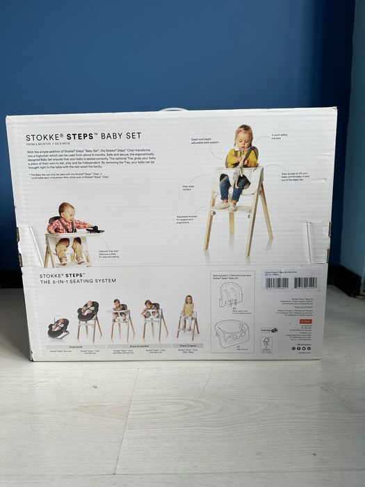 Седалка, 2 бр. възглавнички и табла за столче за хранене Stokke Steps