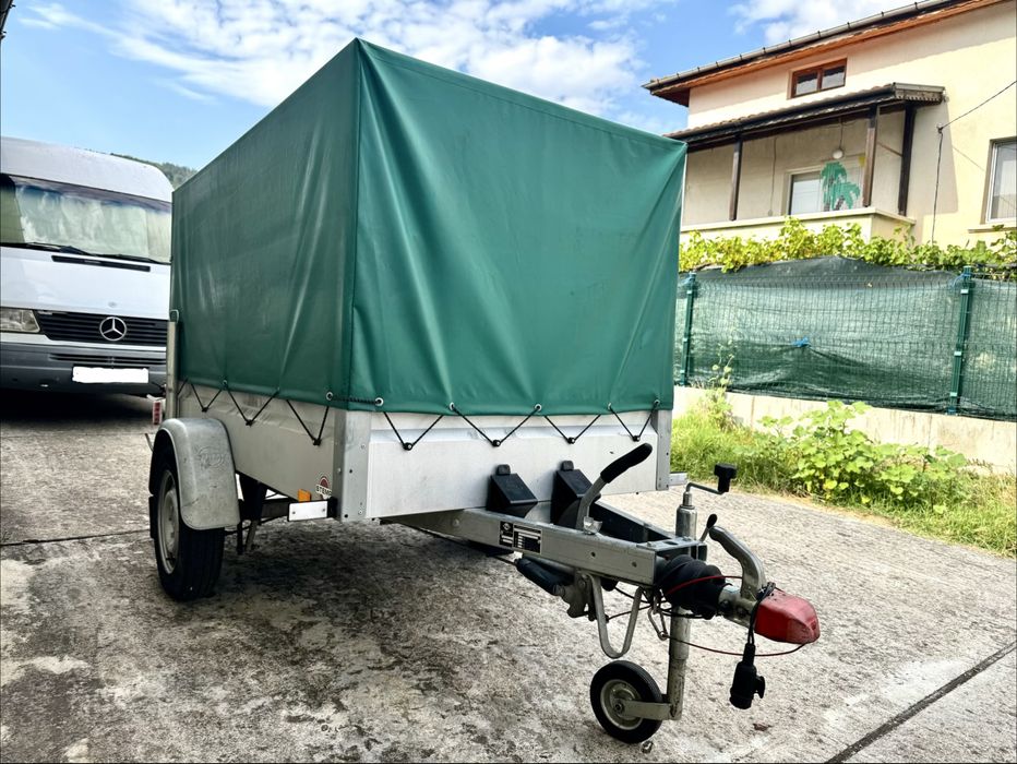 Ремарке Stema Germany 750kg със спирачки Knott, брезент, Туристическо ремарке