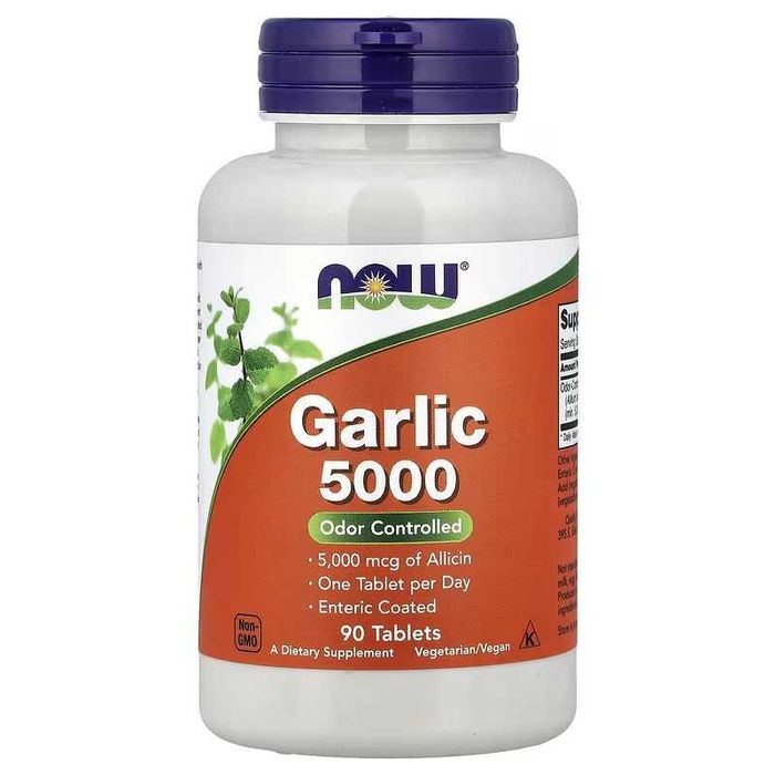 NOW Foods Garlic 5000 чеснок 5000, 90 таблеток