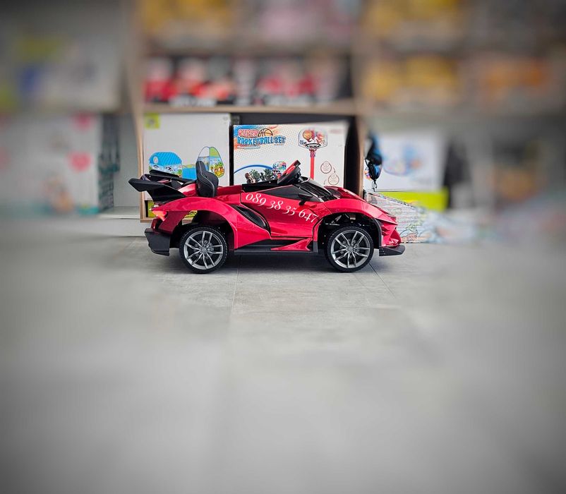 ТОП ЦЕНА!НОВО!Акумулаторна кола Flash RED с 4Х4,12V батерия,меки гуми