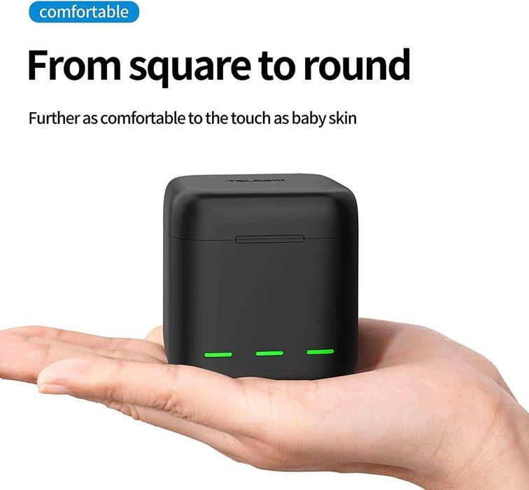 Зарядно с две батерии за GoPro Hero 12 / 11 / 10 / 9 от TELESIN