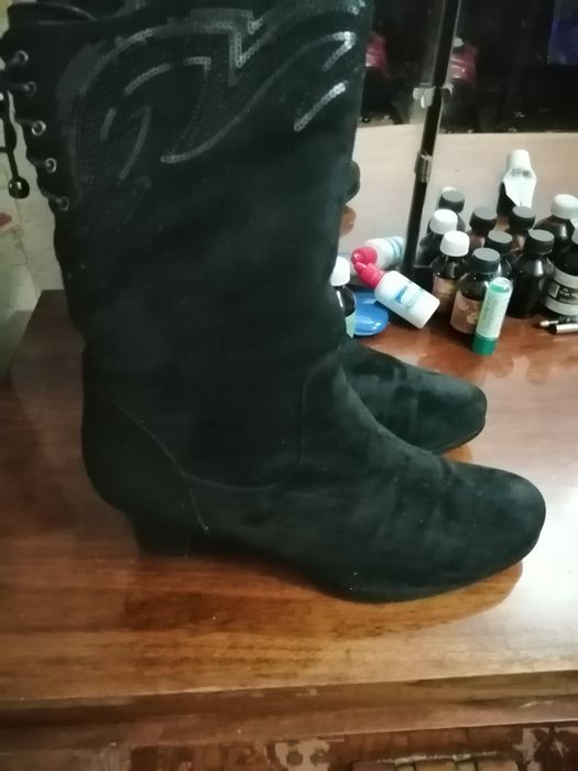 Сапоги натуральные замша 41р