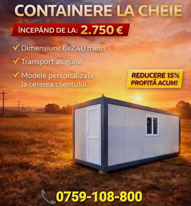 Vând Containere Modulare Birouri vitrina sanitare depozitare locuit