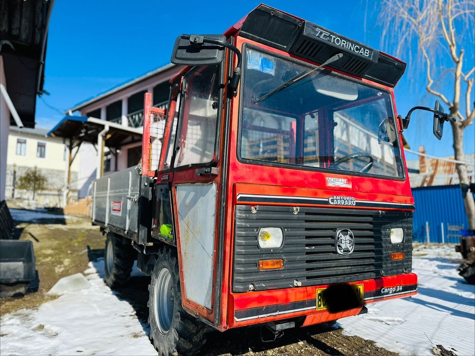 Motocultor 4x4 Antonio Carraro cu bena basculabila Torincab cargo 34 Lombardini