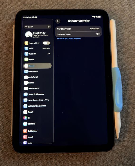 Vand combo iPad mini 6 wifi 256 gb cu apple pencil pro si husa