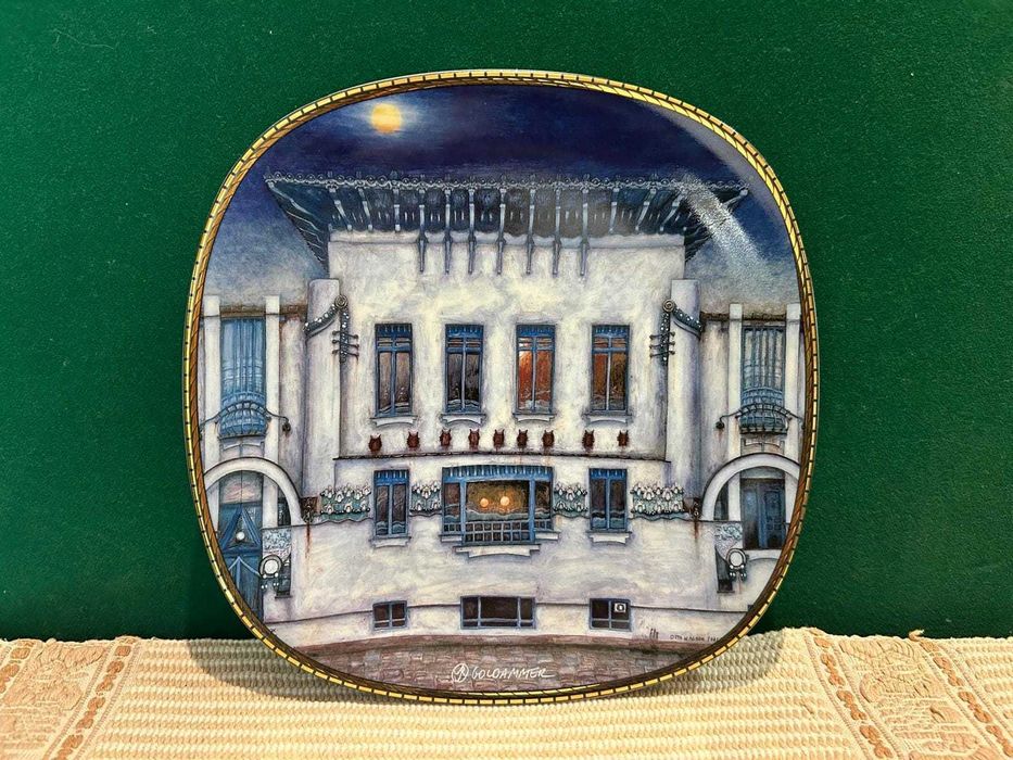 Set 5 farfurii portelan Rosenthal, Wien bei Nacht, Certificat Bradex