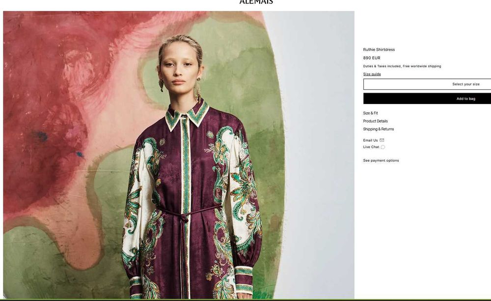 рокля Alemais колекция FW26