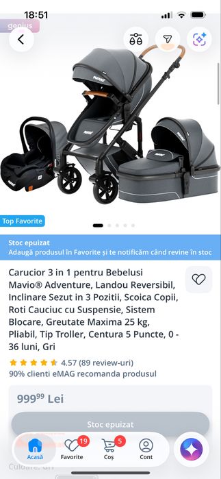 Carucior 3 in 1 Mario