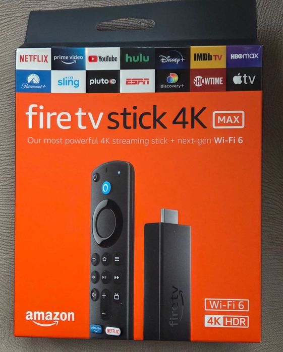 Amazon Firestick 4K MAX Медия Плеър + OTG Приставка 3-USB/ 1RJ-45