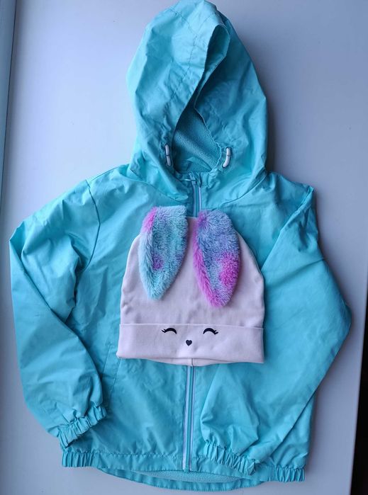 Шапка с ушками для девочки 5-7 лет