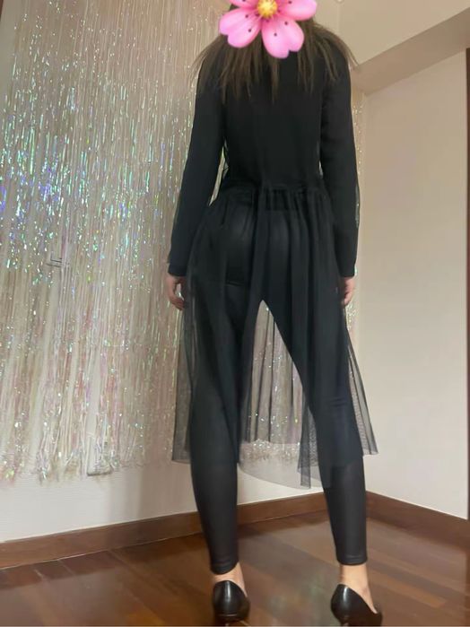 Туника - сетка, чёрная