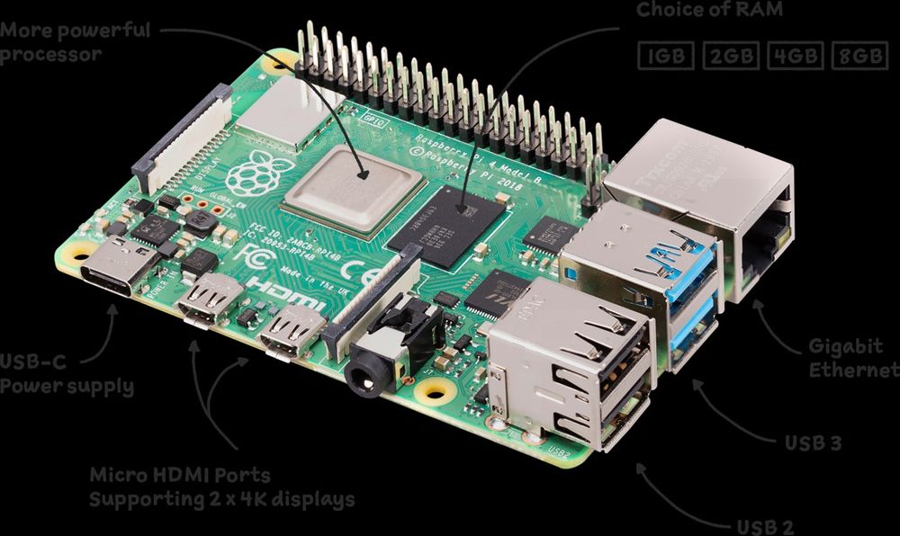 Rasberry pi 4, RAM 2GB