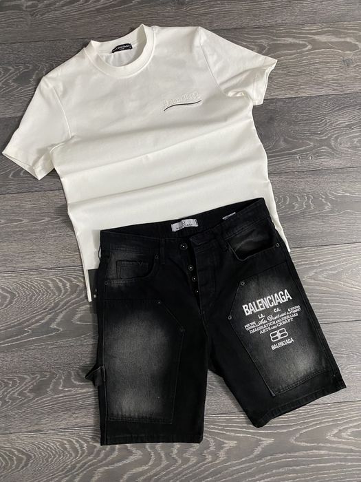 Compleu barbati 2 piese blugi si tricou