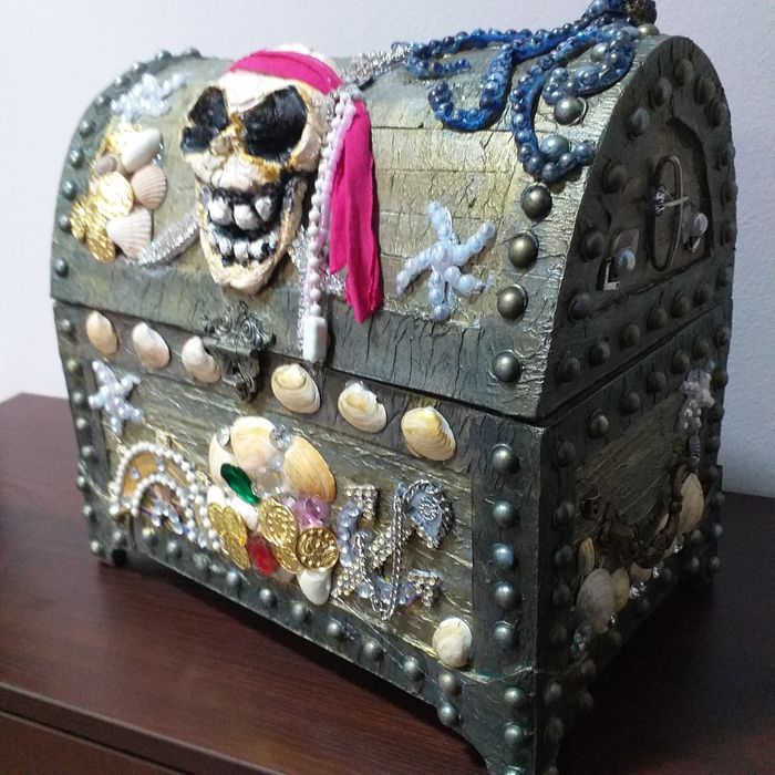 Пиратский сундук-шкатулка