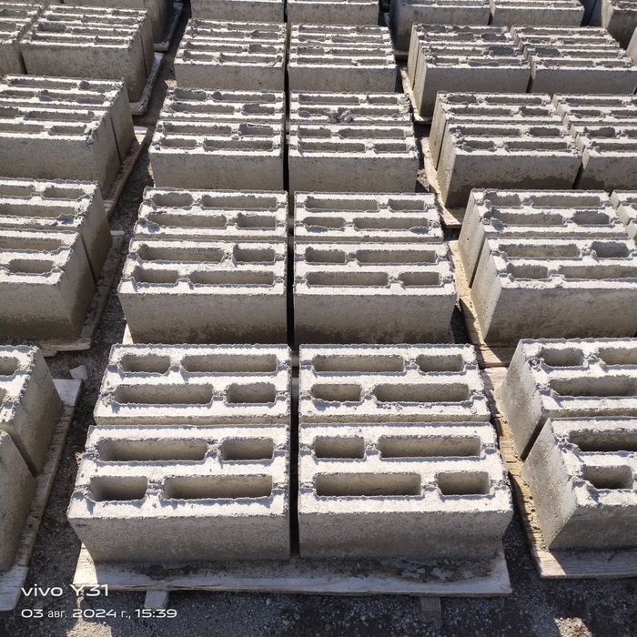 Пескоблокчный станок.  Вибро пресс.