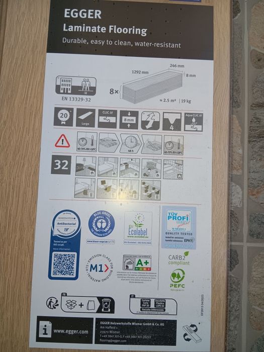 Ламиниран паркет Egger Aqua EL 1009 2.54 кв.метра.