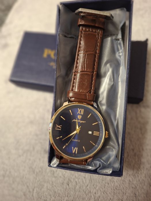 Нов мъжки часовник POEDAGAR, в оригинална кутия.