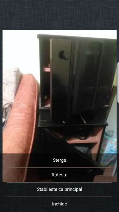 2 noptiere neagre din lemn masiv