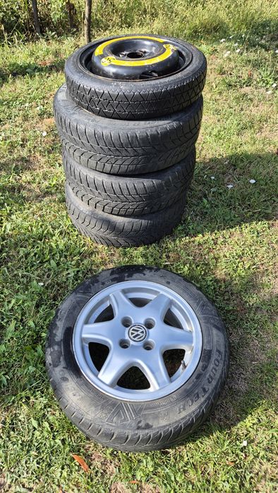 Jante R14 aliaj originale VW + anvelope M+S