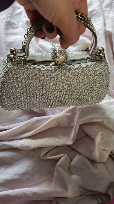 Clutch / poseta eleganta argintie