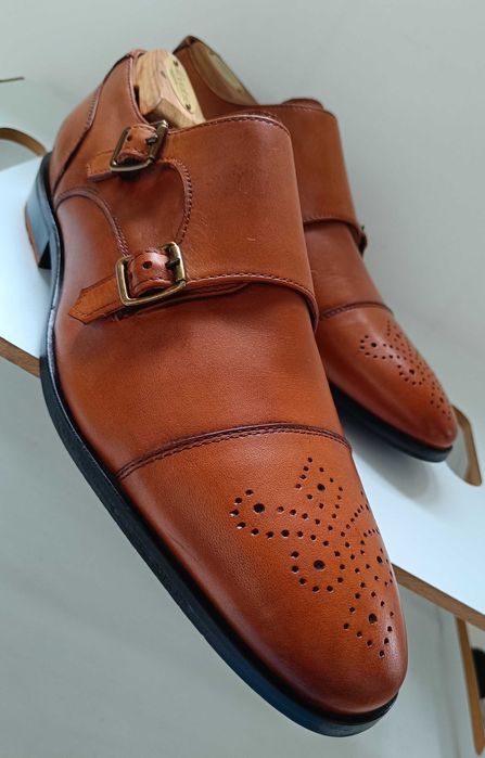 Pantofi monk 45 45.5 premium cap toe Jules NOI piele naturala moale