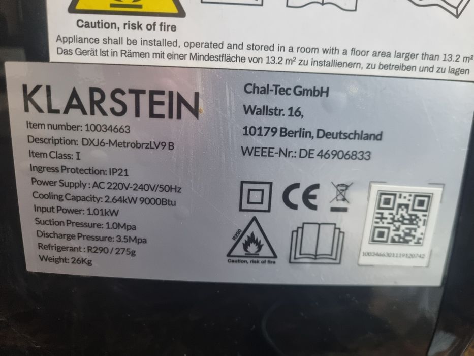 Aer condiționat  klarstein